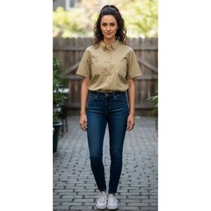 Carhartt Rugged Flex Relaxed Fit Work Shirt Professional Womens Size XXL Tan NWT